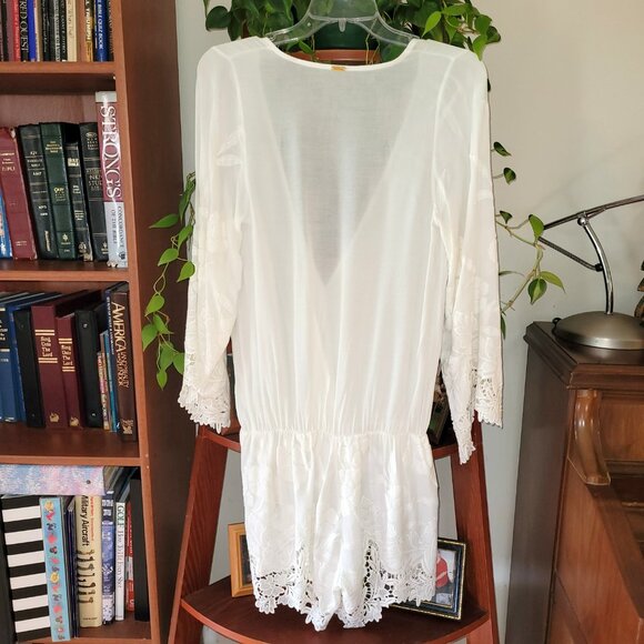 Beach Bunny X Revolve  Lover Letter Crochet Lace Romper - Picture 9 of 13